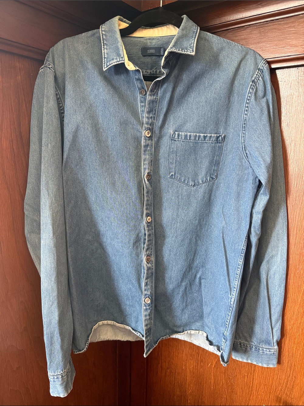 REVOLVE Closed Light Blue Denim Button-Down Shirt